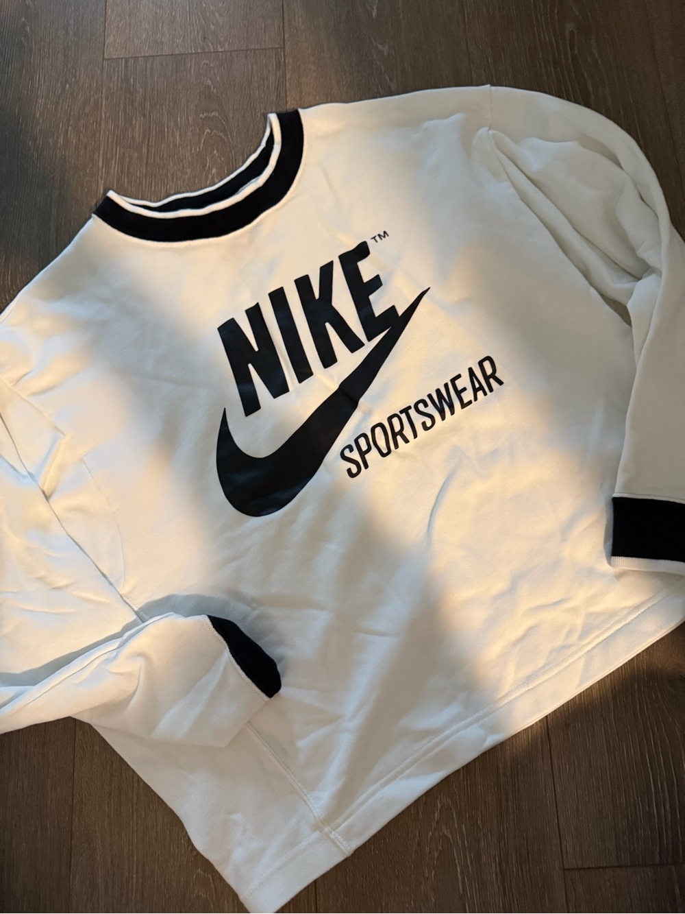 Nike Black and White Logo Sweatshirt